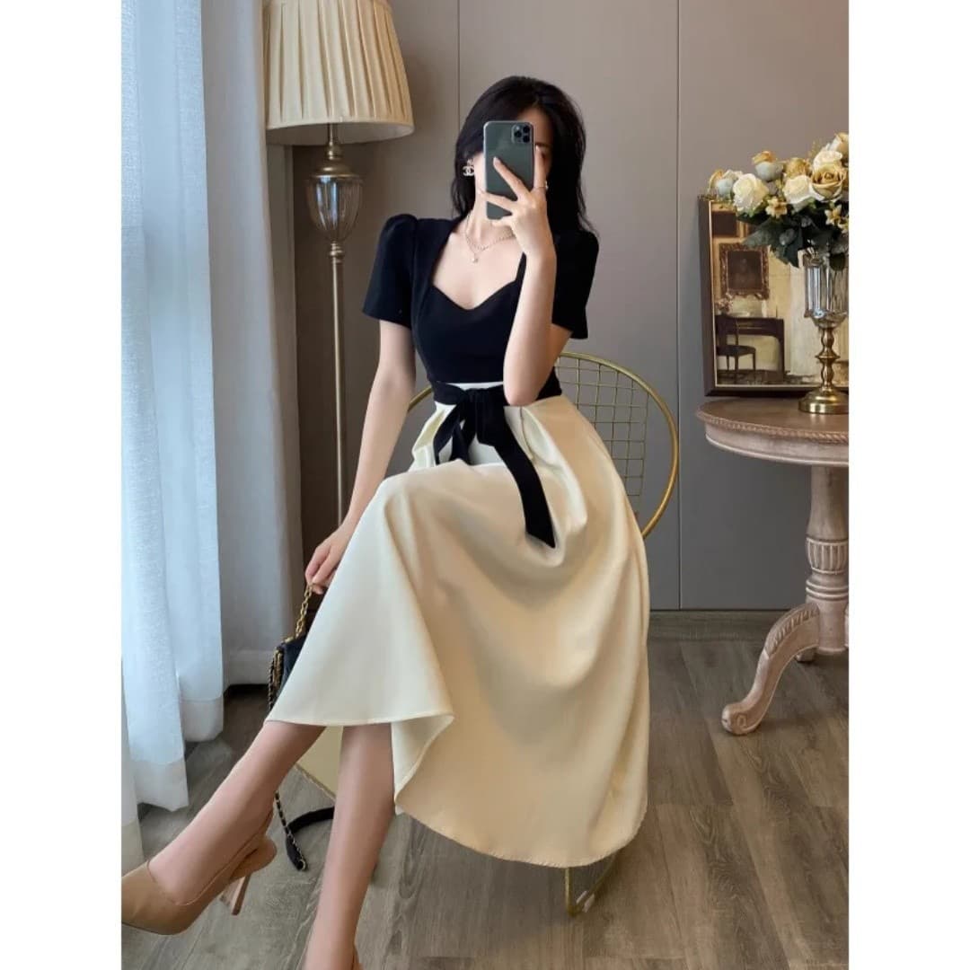 فستان أبيض و أسود 